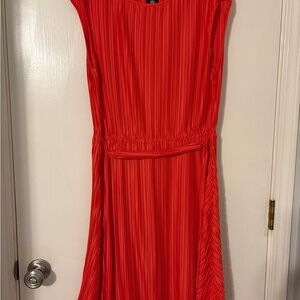 DKNY Vibrant Orange Midi Dress